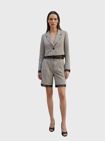 Pantalons de tailleur My fashion en gris : devant
