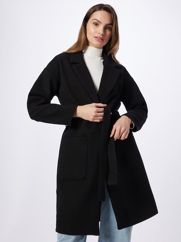 PIECES Between-Seasons Coat 'Jolene' in Black: front