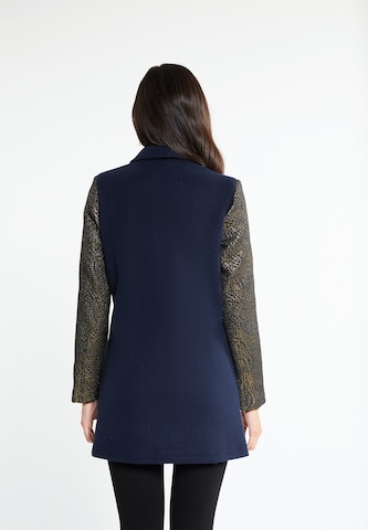 faina - Sobretudo meia-estação em azul