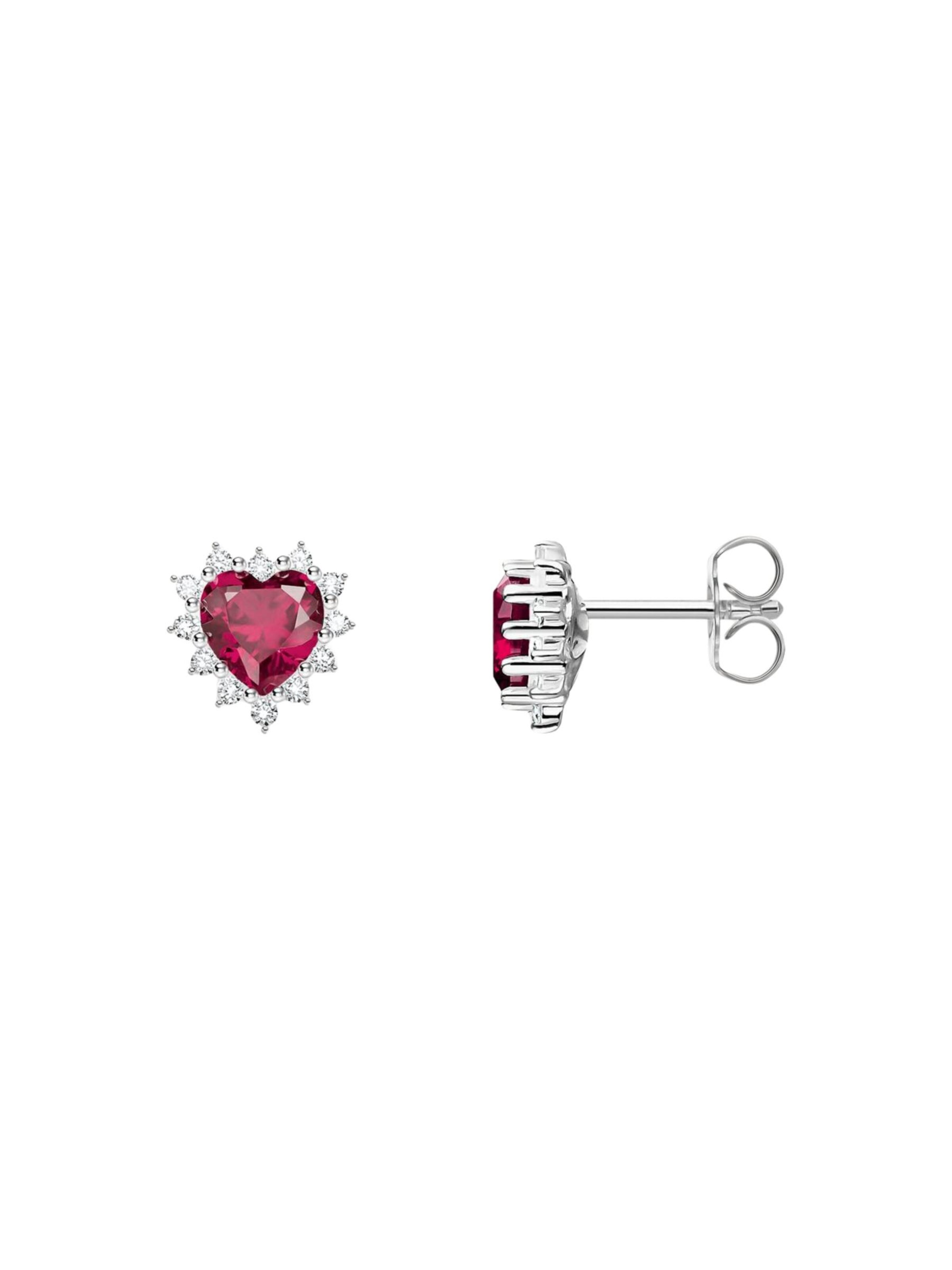 Thomas Sabo Earrings 'Romance' in 2.5 cm x 2.5 cm in Red, Item view