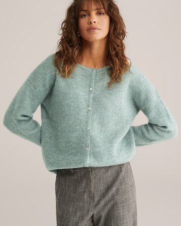 WE Fashion Gebreid vest in Groen: voorkant