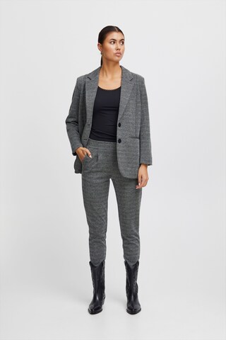 ICHI - Slimfit Calças 'Kate' em cinzento