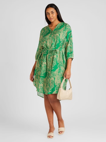 ONLY Carmakoma Платье-рубашка 'BETSEY' в Зеленый