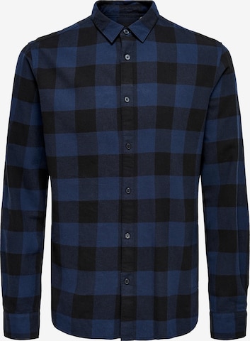 Only & Sons Slim fit Button Up Shirt 'Gudmund' in Blue: front