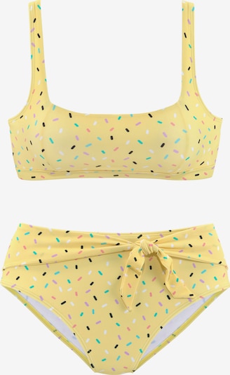 BUFFALO Bikini en turquoise / jaune clair / violet clair / noir / blanc, Vue avec produit