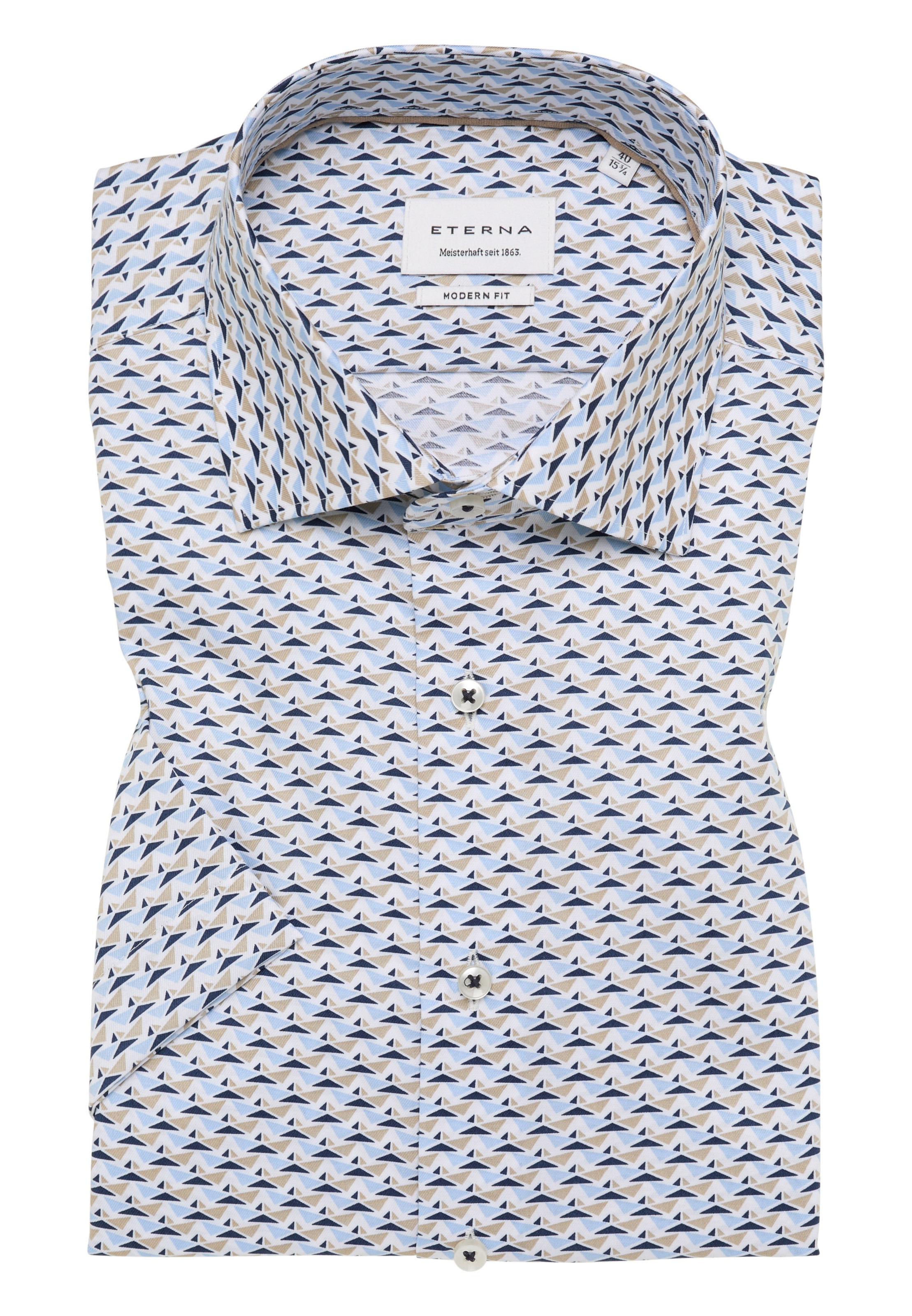 ETERNA Regular fit Button Up Shirt in White