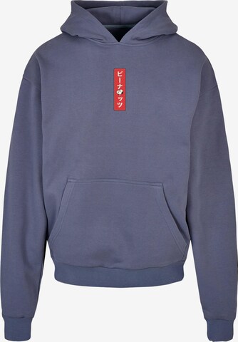 Merchcode Sweatshirt 'Peanuts - House of Snoopy' in Blauw: voorkant