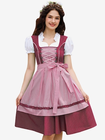 Yesfashion Dirndl w kolorze czerwony: przód
