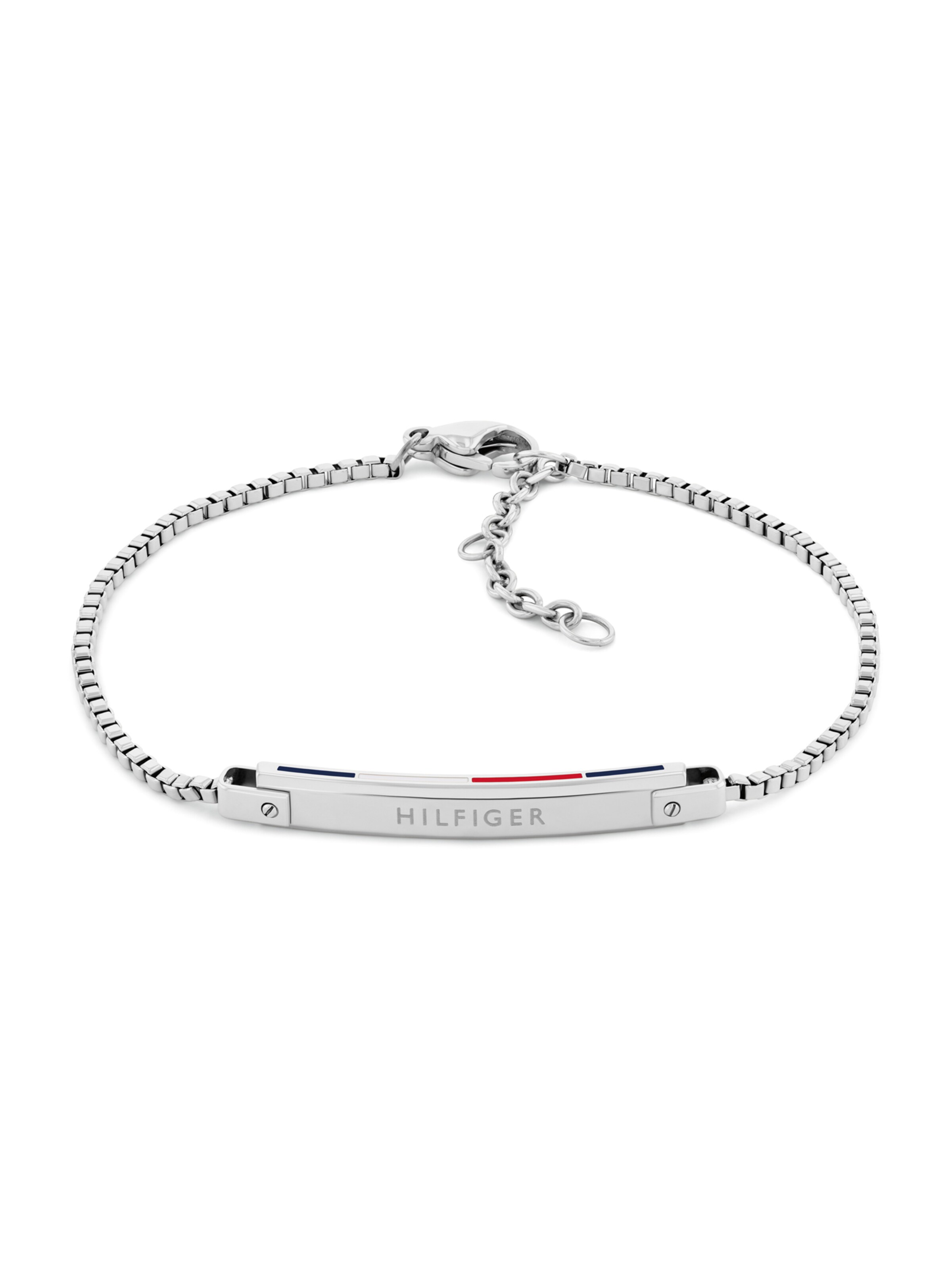 TOMMY HILFIGER Браслет 'LINEAR' в Серебристый: спереди