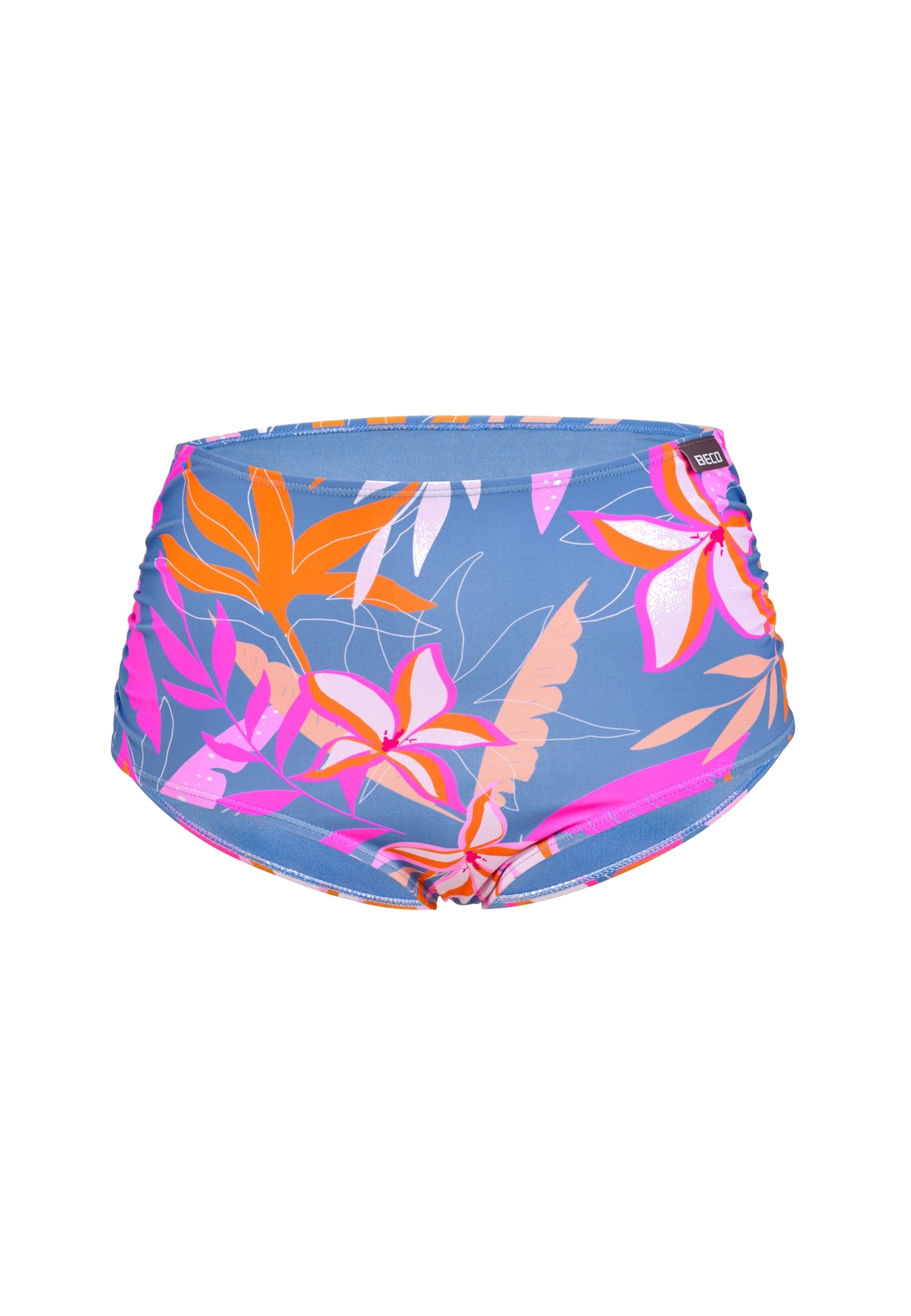 BECO the world of aquasports Bikini bottom 'Tropical Folwers' in Blue: front