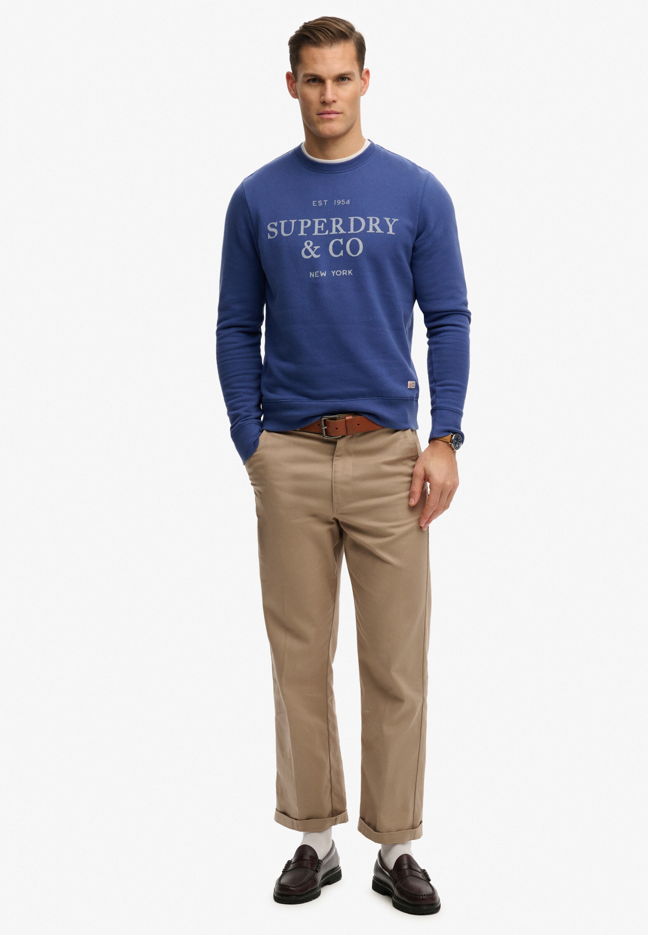 Superdry & Co Sweatshirt '1954 Company' in Blauw