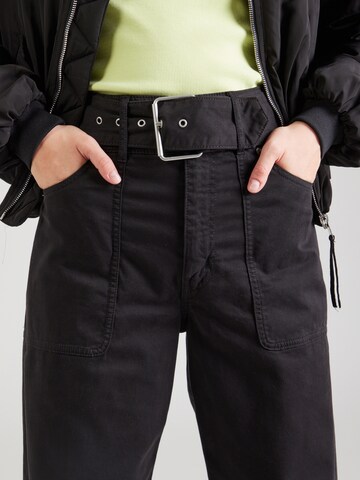 HUGO Wide Leg Hose 'Hicandi-1' in Schwarz