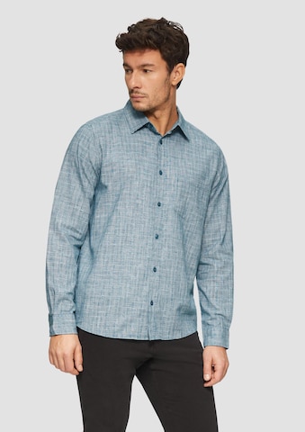Coupe regular Chemise s.Oliver en bleu : devant