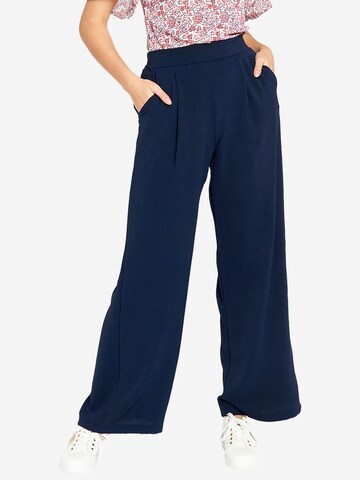 LolaLiza Loose fit Pleat-Front Pants in Blue: front