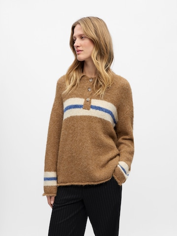 Pull-over 'OBJGalia' OBJECT en marron : devant
