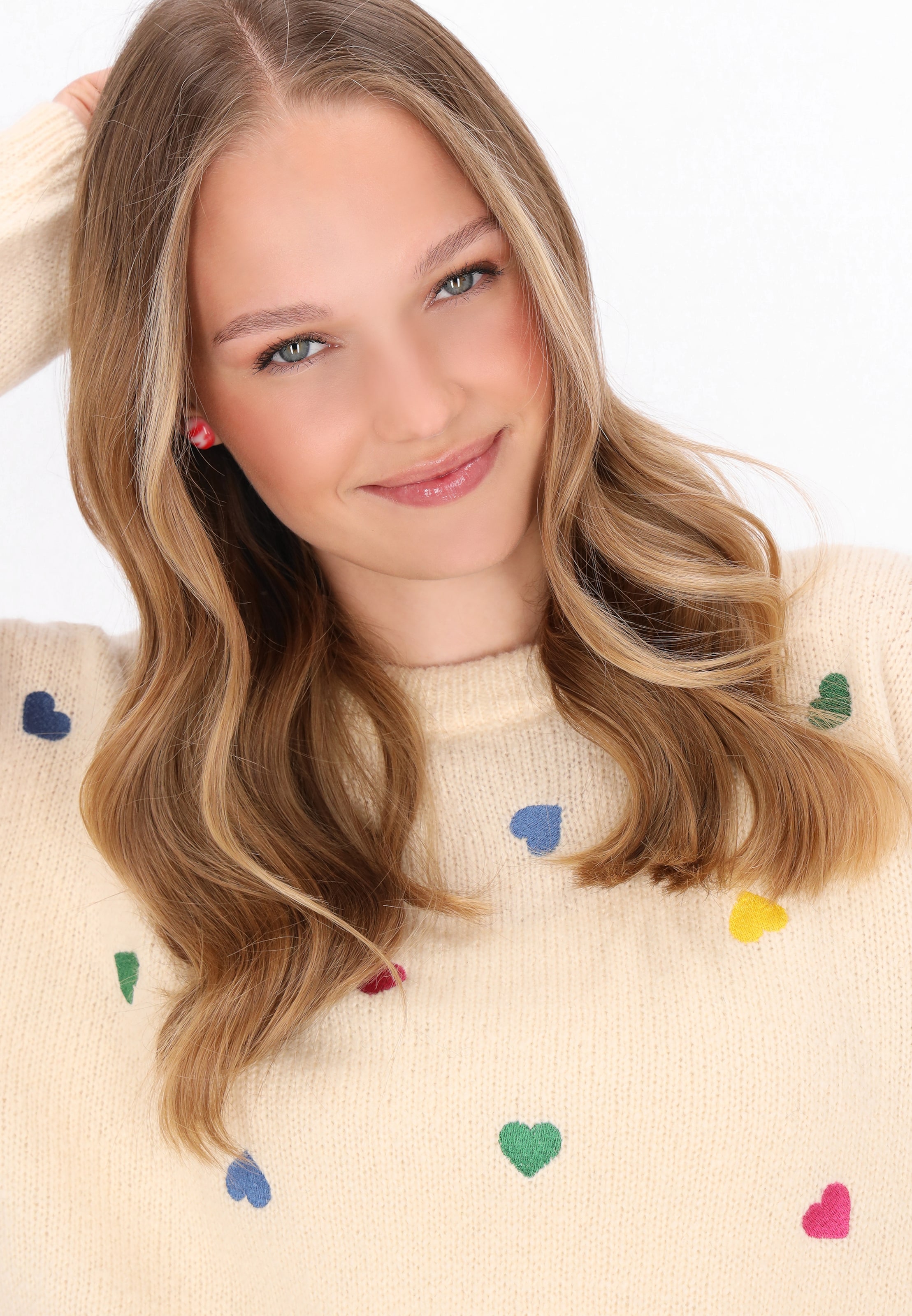 Pull-over swirly en blanc