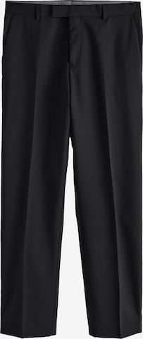 Coupe slim Pantalon à plis 'Signature' Next en noir : devant