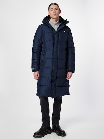Superdry Winter coat in Blue: front