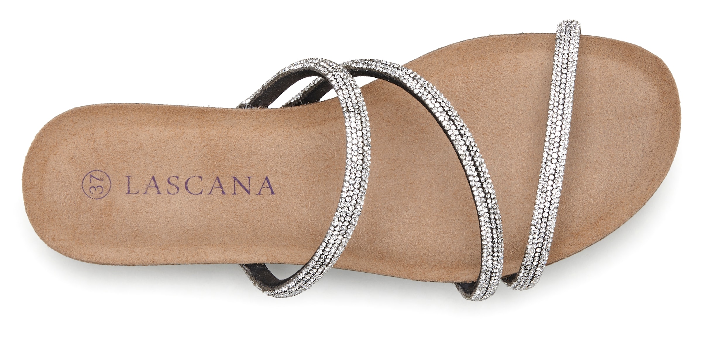 sudrabs LASCANA Ādas čības