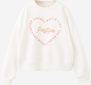 MANGO KIDSSweater majica 'JANE' - bijela boja: prednji dio