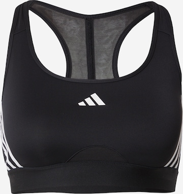 ADIDAS PERFORMANCE Bralette Sports Bra 'Powerreact' in Black: front