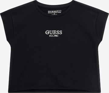GUESS - Camiseta en negro: frente