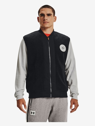 UNDER ARMOUR Funktionele fleece-jas in Zwart: voorkant