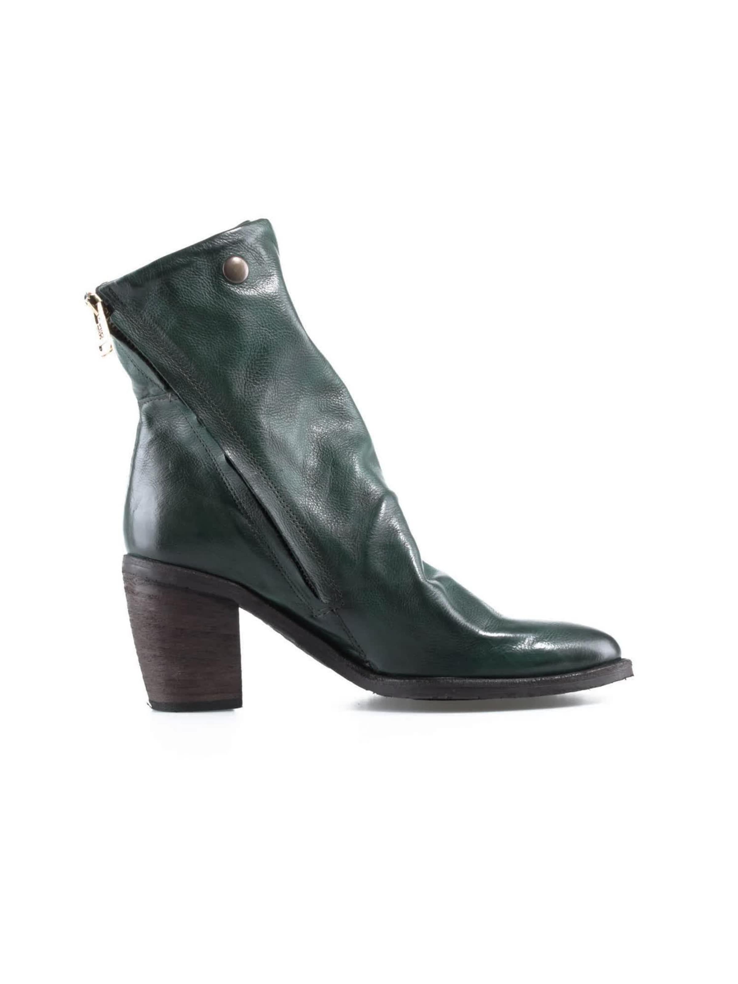 A.S.98 - Botas pelo tornozelo 'ROMY' em verde: lateral