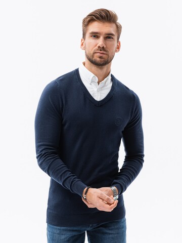 Pull-over 'E120' Ombre en bleu : devant