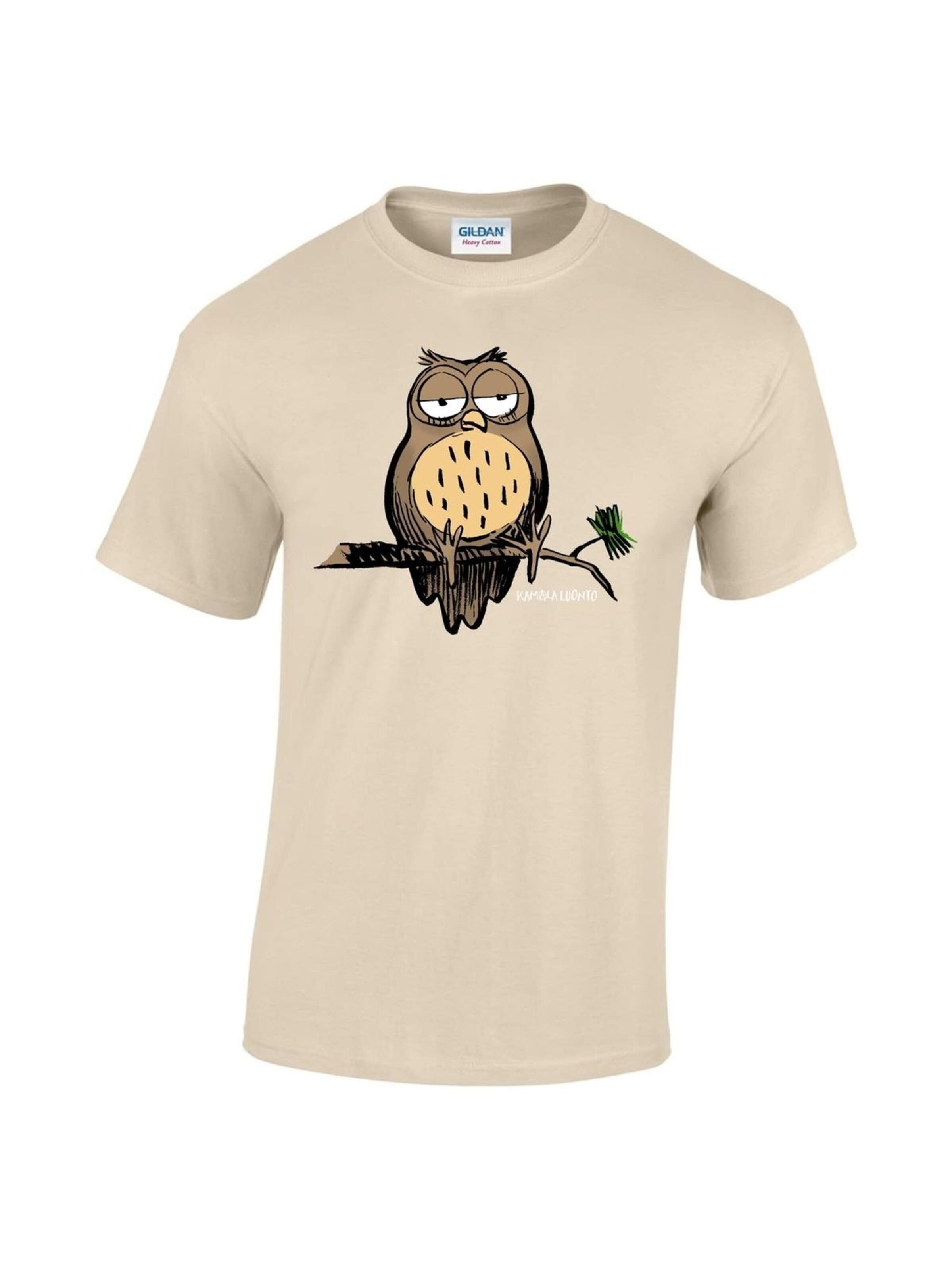 Maglietta 'Bad Nature Owl  T-Shirt' di Bad Nature in beige