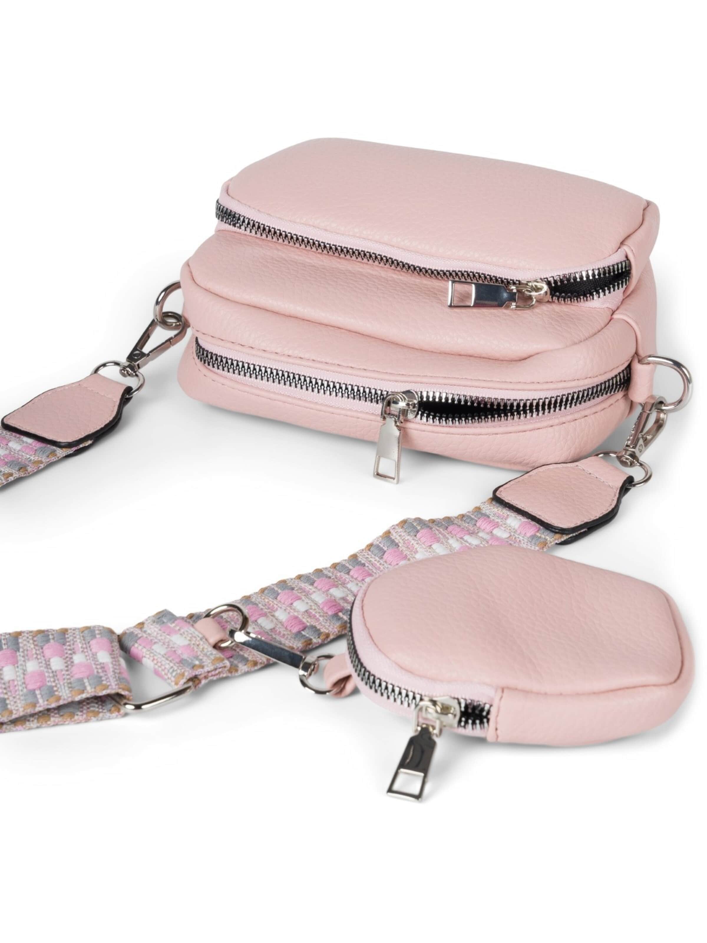 styleBREAKER Umhängetasche 'Rechteckige Umhängetasche Set 2-Teilig'‌‌‌‌‌ in Pink