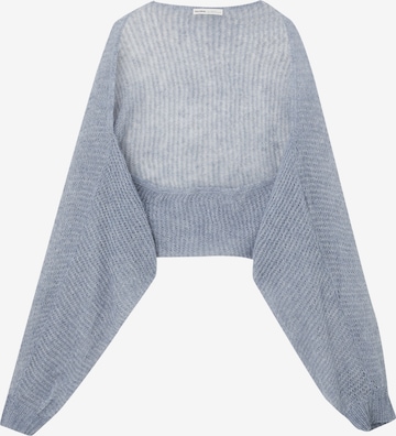 Pull&Bear Knit Cardigan in Blue: front