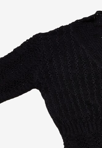 LEOMIA Knit Cardigan in Black
