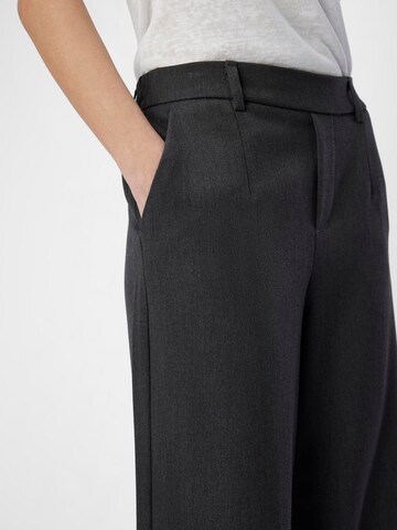 OBJECT Wide leg Pants 'OBJLISA' in Grey