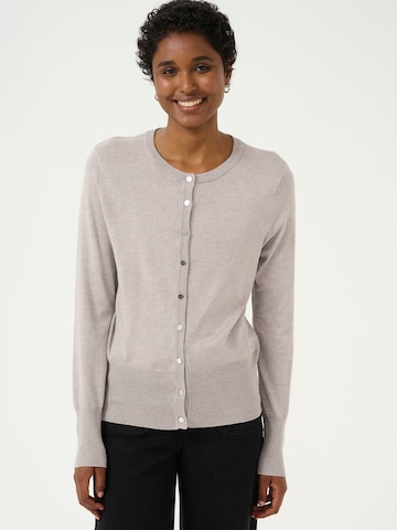 Kaffe Knit cardigan 'KA Lizza' in Grey: front
