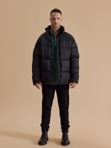 DAN FOX APPAREL Winterjas 'Hanno' in Zwart