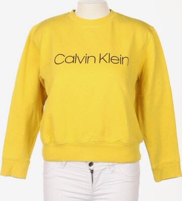 Calvin Klein Sweatshirt & Zip-Up Hoodie in S in Yellow: front