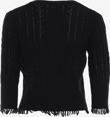 Pull-over caneva en noir