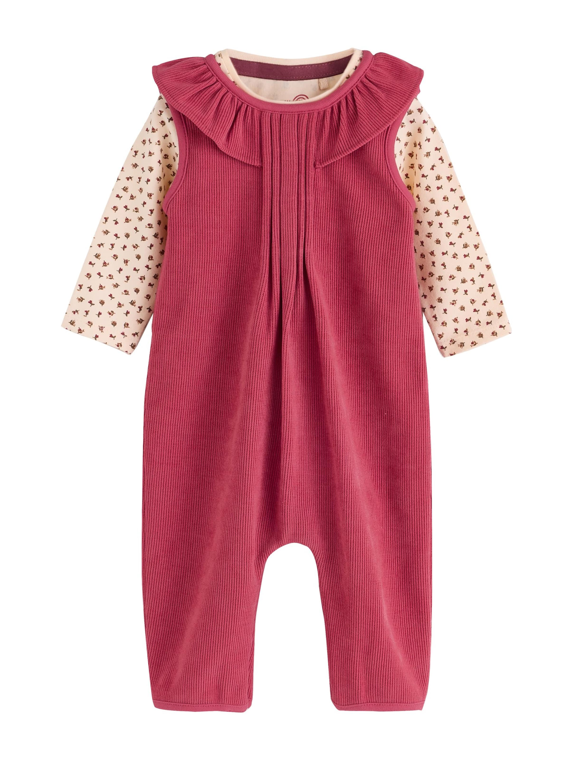 Pantaloni con pettorina di Next in rosso: frontale