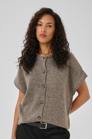My Essential Wardrobe Knit cardigan 'PalomaMW' in Brown: front