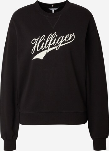 TOMMY HILFIGER Sweatshirt in Black: front