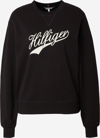 TOMMY HILFIGER Sweatshirt in Zwart: voorkant