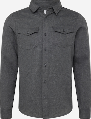 BURTON MENSWEAR LONDON - Ajuste regular Camisa en gris: frente