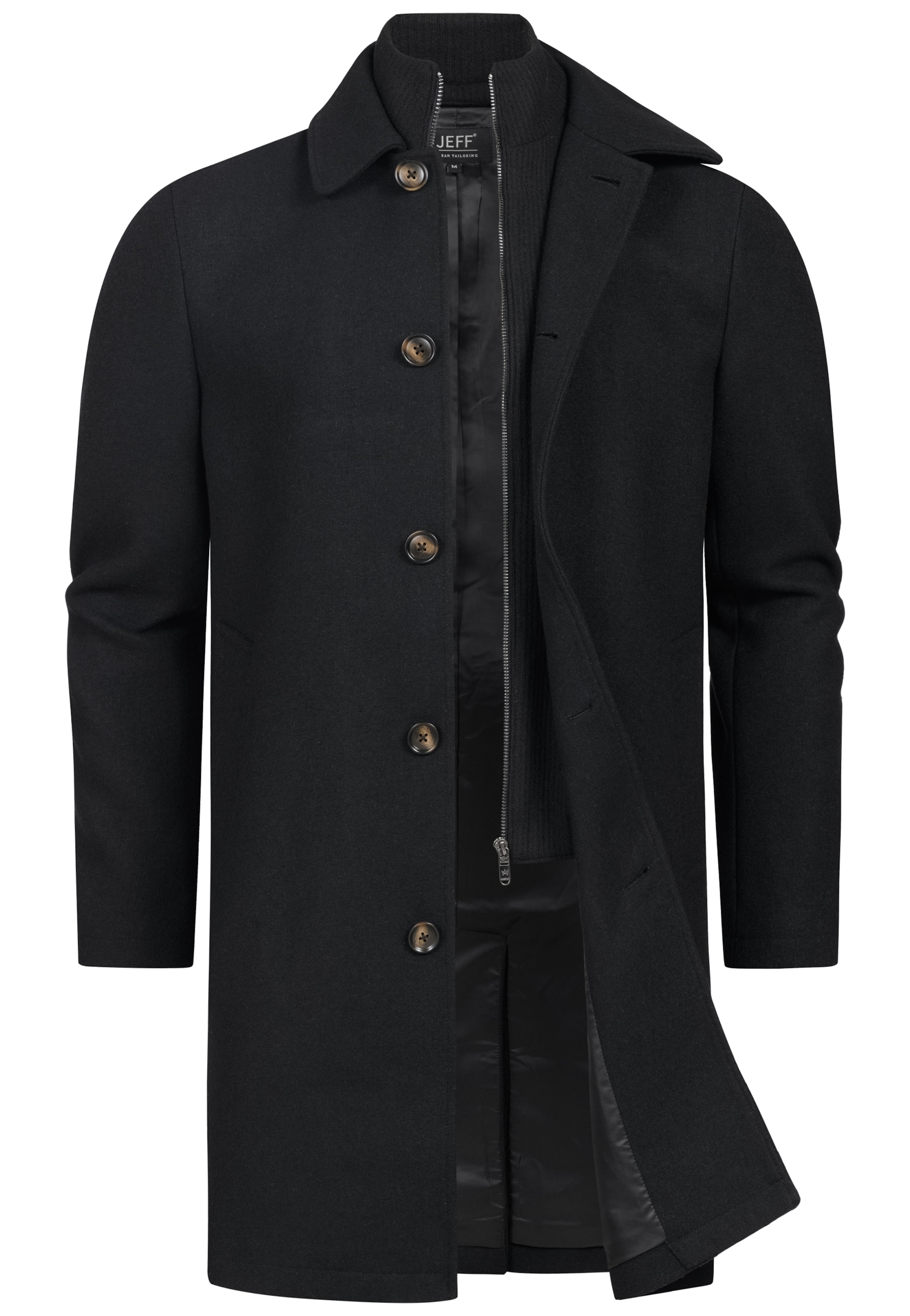 JEFF Winter coat 'JFTyler' in Black: front