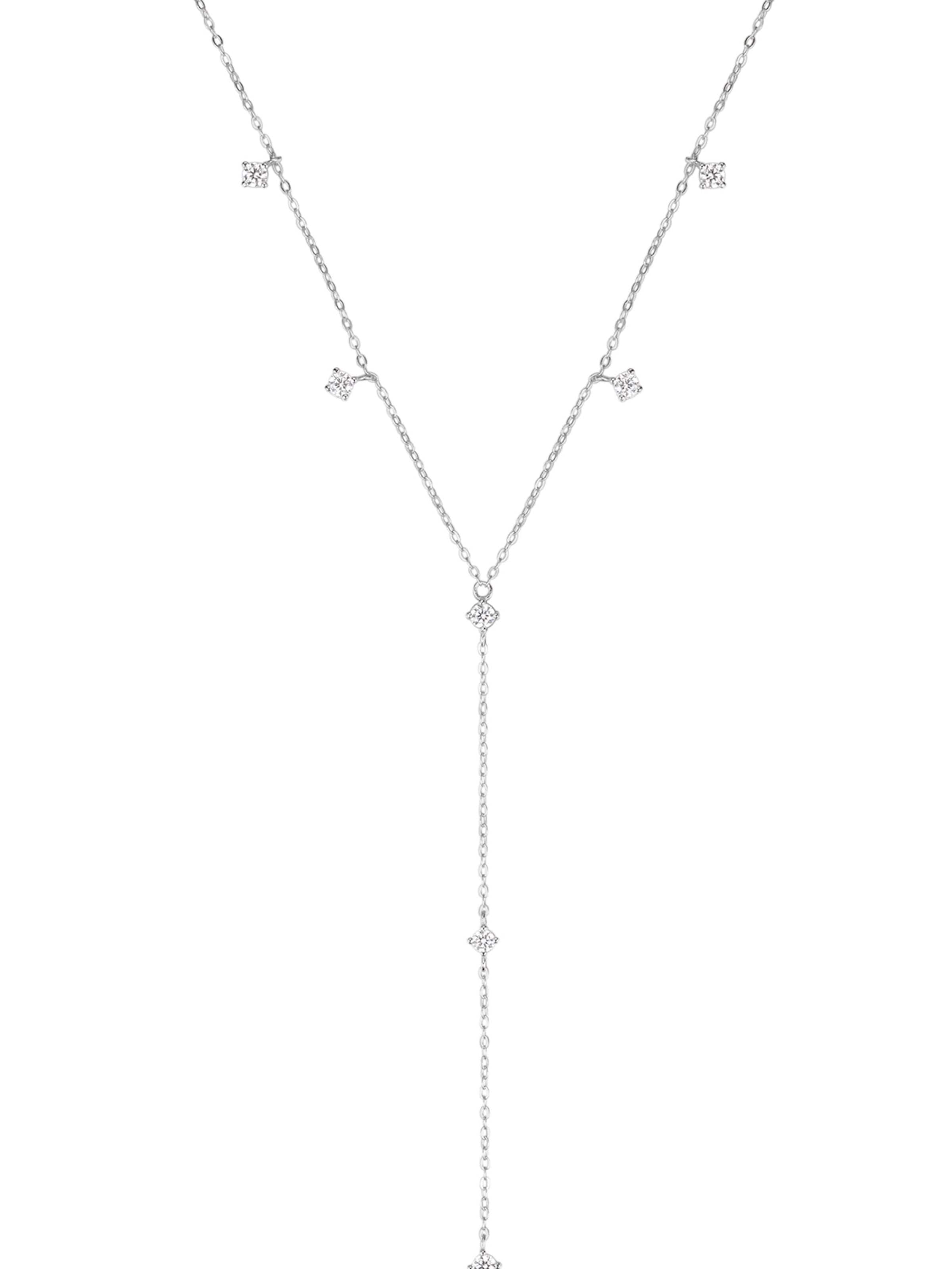 Hey Happiness Ketting 'Ellipse' in Zilver