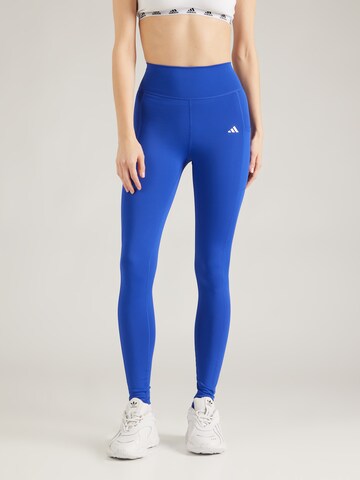ADIDAS PERFORMANCE Skinny Fit Спортен панталон 'Optime' в синьо: отпред