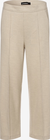 Cambio Wide leg Pleat-Front Pants 'Cameron' in Beige: front