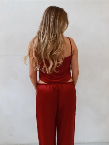 Hiccup Wide Leg Hose in Rot