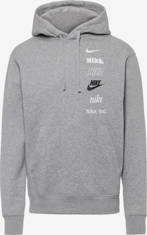 Felpa sportiva 'Club Fleece' di Nike Sportswear in grigio: frontale