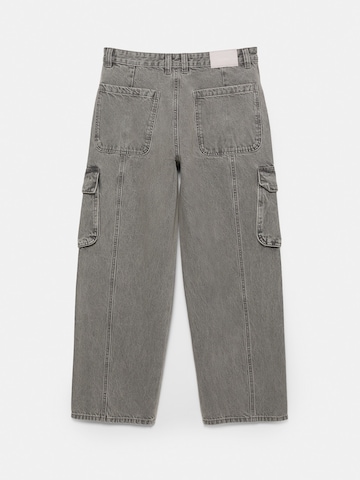 Baggy Jeans cargo Pull&Bear en gris